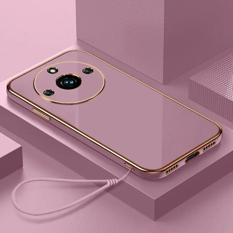 Luxury Square Plating Shockproof Silicone Phone Case - Premium Back Cover s