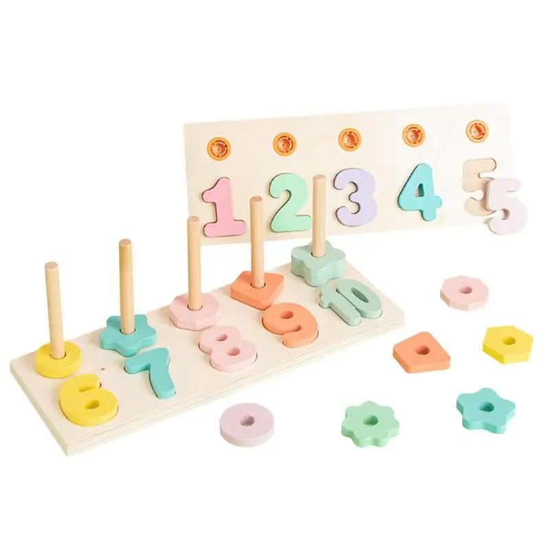 

Shape Sorter Toy Shape Stacker Color Matching Toy Montessori Preschool STEM Early Learning Toys For Kids Boys Girls Math Shapes