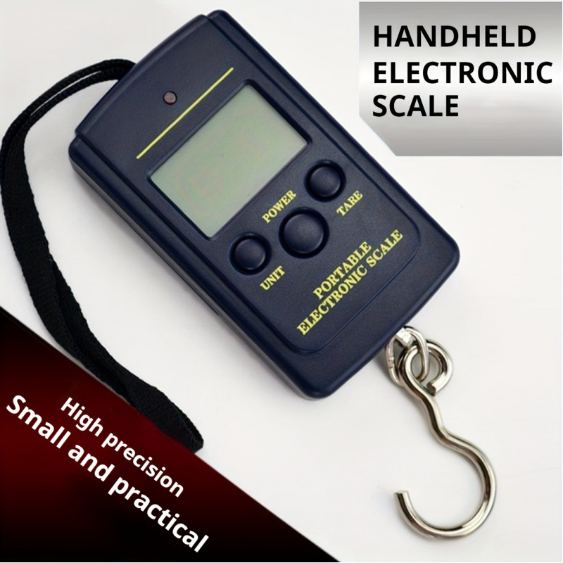 1pc Digital Handheld Scale with Hook110lb/50kg Capacity ABS Material, Backlit LCD Display Portable Hanging Weighing Scale for