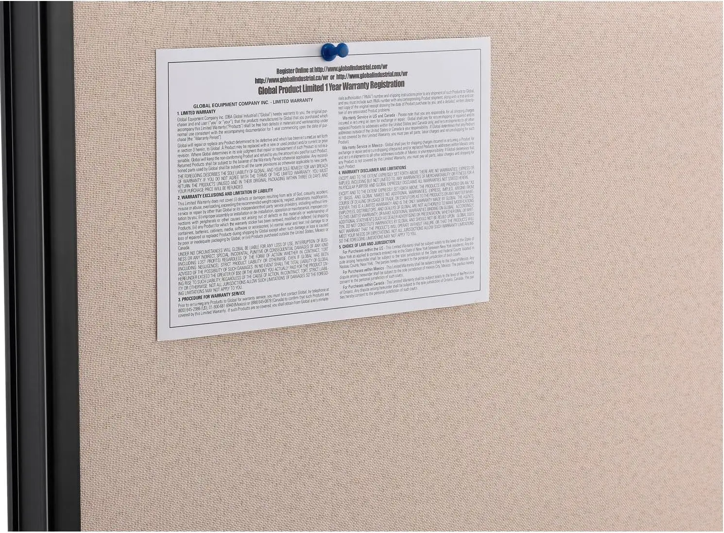 Office Partition Panel, 24-1/4""W X 42""H, Tan 2