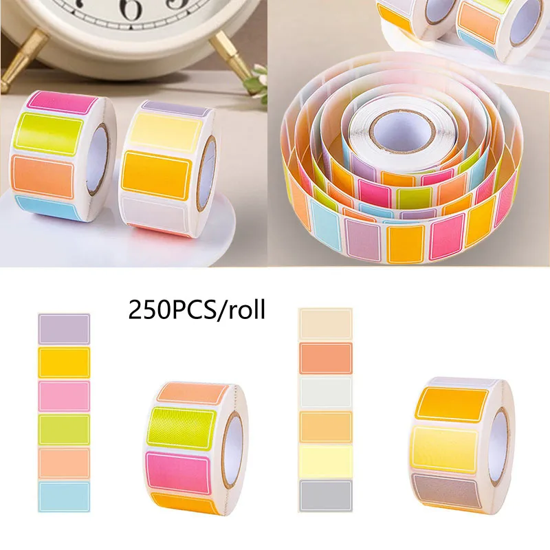 250PCS Removable Label Stickers, Self-Adhesive Food Storage Freezer Labels, Easy to Peel, Write On Refrigerator