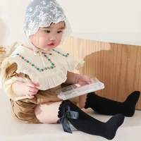 Big Bow Baby Long Socks Toddler Girls Spring Autumn Leg Warmer Soft Cotton Princess Kids Knee High Socks Children Newborn Sock 5
