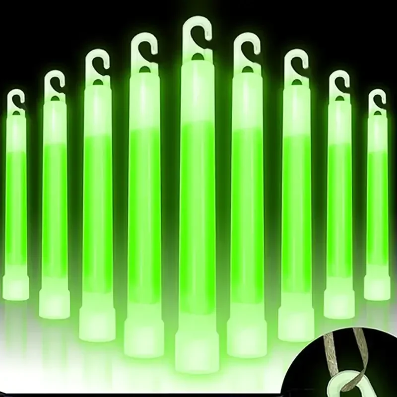 Glow Sticks Fluorescent Light Sticks for Camping Hiking Emergency Outdoor Concert Night Safety Glow in The Dark Accessories