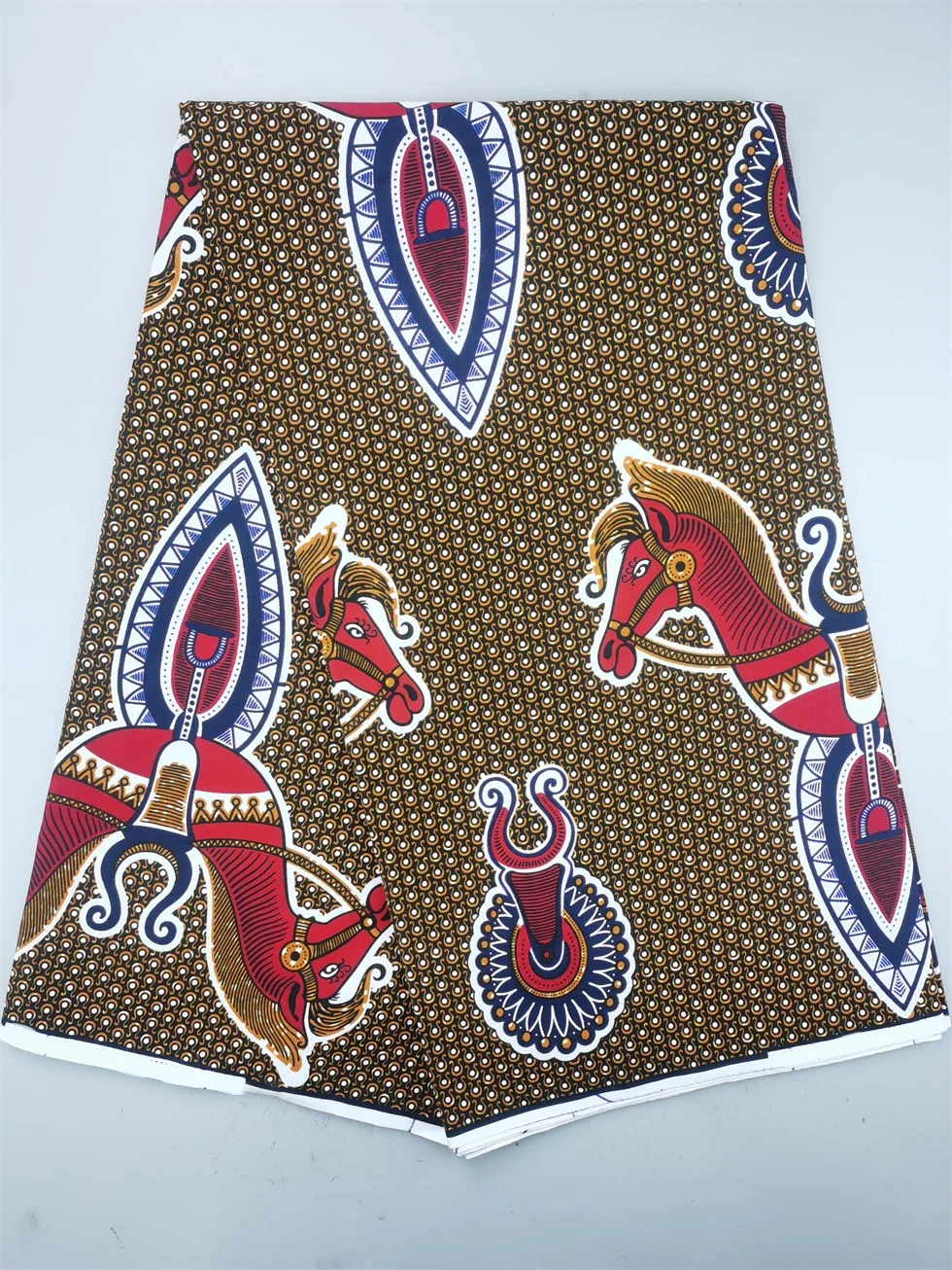 Authentic Wax Print Fabric African Dress Material 100% Cotton, 6 Yards
