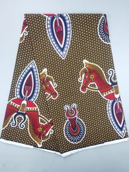 Authentic Wax Print Fabric African Dress Material 100% Cotton, 6 Yards - 950g (WHITE)