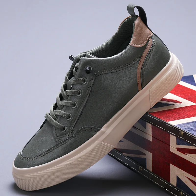 

New Men's Leather Shoes Korean Trend Comfortable Loafer Men Shoes British Fashion Men Sneakers Moccasins Men Flats