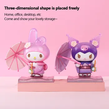 Sanrio Characters Blind Box Kuromi Cinnamoroll Hello Kitty Melody Pocahcco Figure Toys Flowers And Fruits Doll Collection Cute 4
