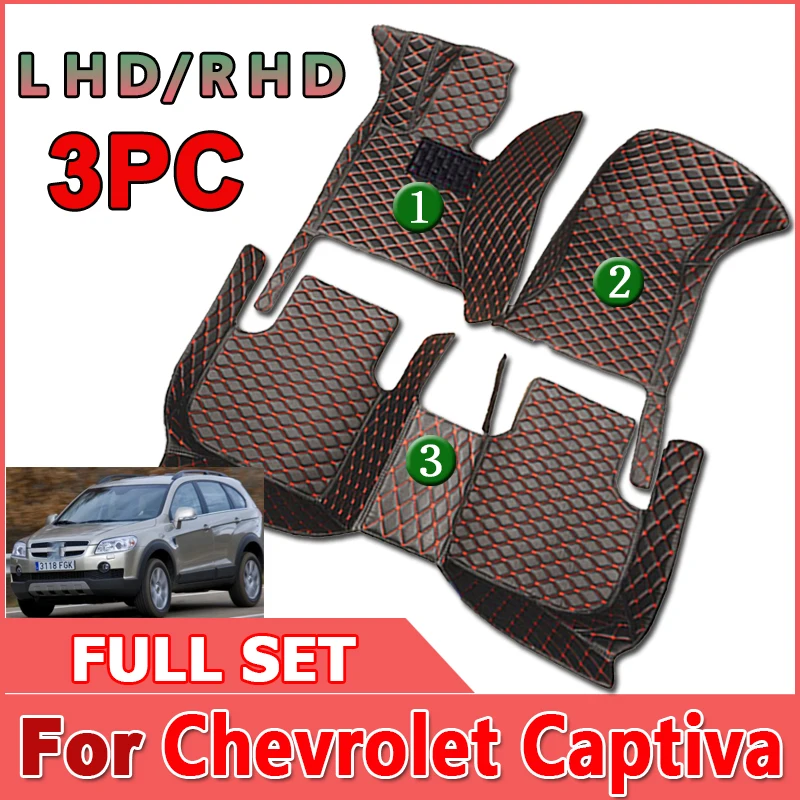 

Car Mats For Chevrolet Captiva 7seat C100 C140 2006~2010 Anti-dirt Carpets Leather Mat Rugs Pad Interior Parts Car Accessories