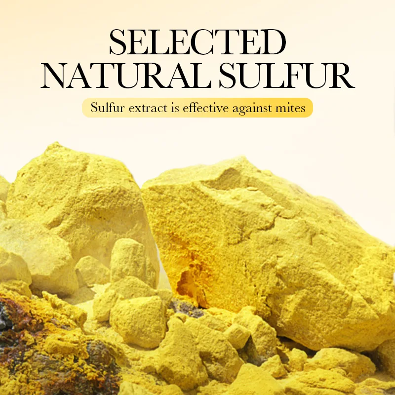 1Box Sulfur Anti Mite Soap Cleansing the Body Handmade Soap Turmeric Acid Kojico Foam Moisturize Control Oil And Prevent Dry