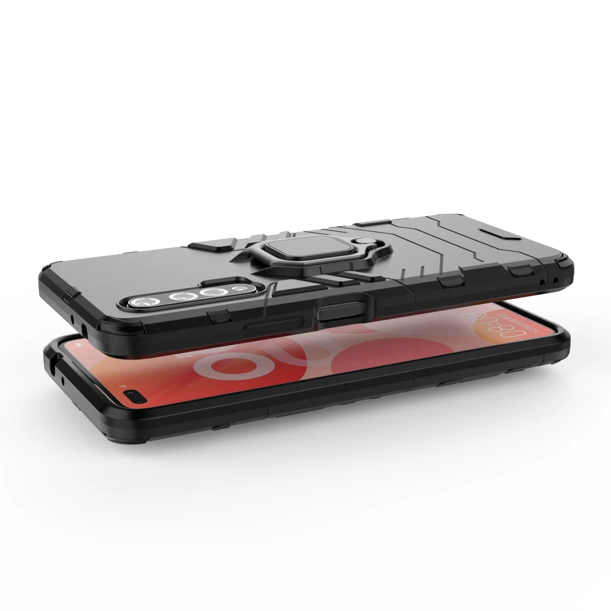 Ultimate Armor Shockproof Phone Case with Metal Ring Stand and Bumper Protection