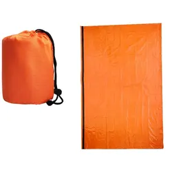 Ultra Waterproof Thermal Emergency Sleeping Bag - Lightweight Survival Blanket (Orange)