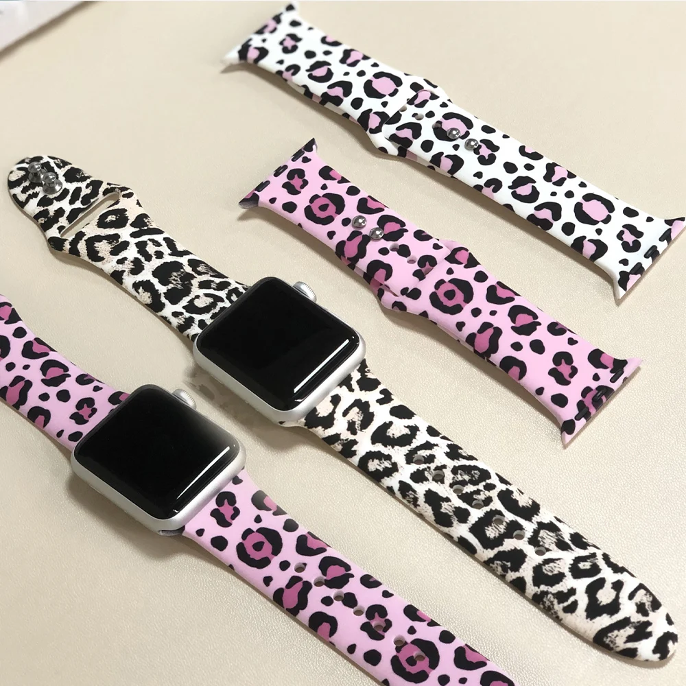 Vintage Leather Strap For Apple Watch Band 8 SE 7 6 5 4 3 2 Leopard Print  Wristband for iWatch 38mm 42mm 41mm 40mm 44mm 45mm - AliExpress