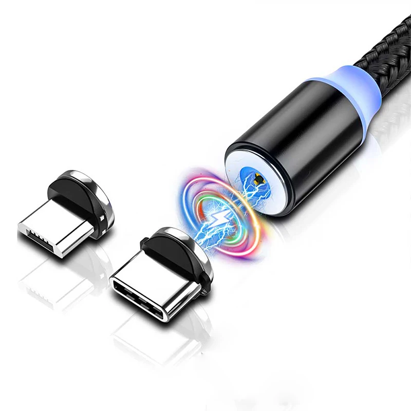 Magnetic Charging Adapter Cable Kit 5pcs Magnetic Tips Charging Cable Adapter Replacement Parts Mobile Phone Easy Operate Durable 360 Degree Rotation Converter