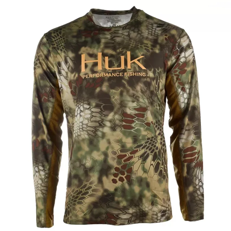 Huk Gear Fishing Shirts Outdoor Long Sleeve Fishing Suit Sun Protection