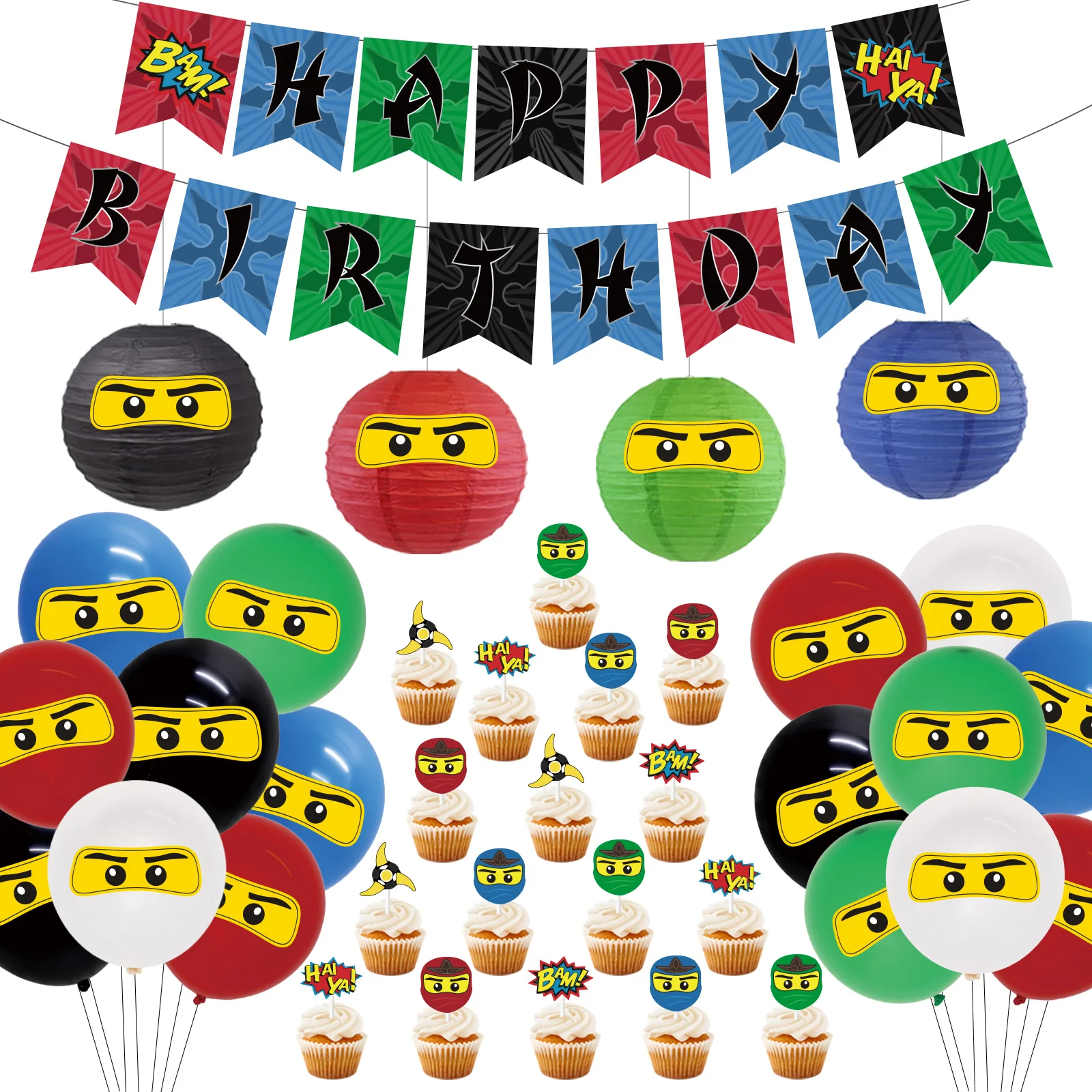 Cheereveal Ninja Birthday Party Decorations Ninja Happy Birthday Banner