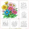 Adult Coloring Book - 30 Sheets Women's Spiral Coloring Book, 8.3X 8.3 Inches, Drawing Book, Birthday Gift, Holiday Party Gift 3