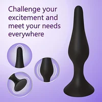 4-teiliges Silikon-Anal-Trainingsset – weicher, gewebter Stoff, perfekt für Anfänger und Fortgeschrittene Spieler, Anal-Buttplugs für Männer und Frauen 3
