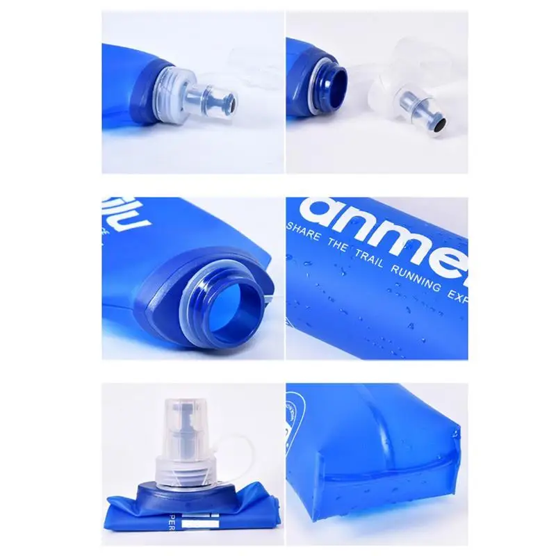 250/500ml Outdoor Folding Water Bottles Running Sport Bicycle TPU Soft Lightweight Flask Water Bag BPAFree Collapsible Flask