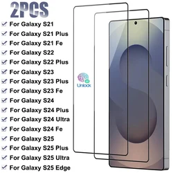 Ultimate Screen Protector Duo: Premium Tempered Glass Set - 2PCS Black Glass (For S23 Fe)