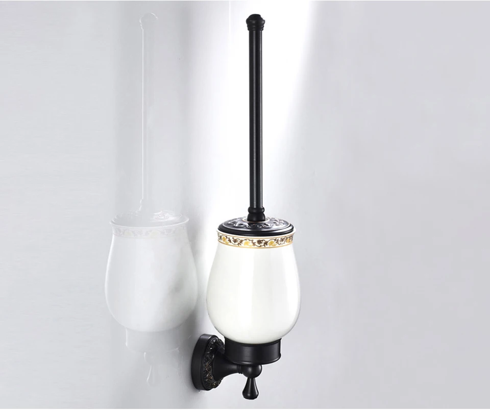 Description Picture 4 of itemBronze Black Bathroom Hardware Set Carved Paper Holder Bathroom Accessories Wall Mounted Toilet Brushed Holder Towel Bar Hooks