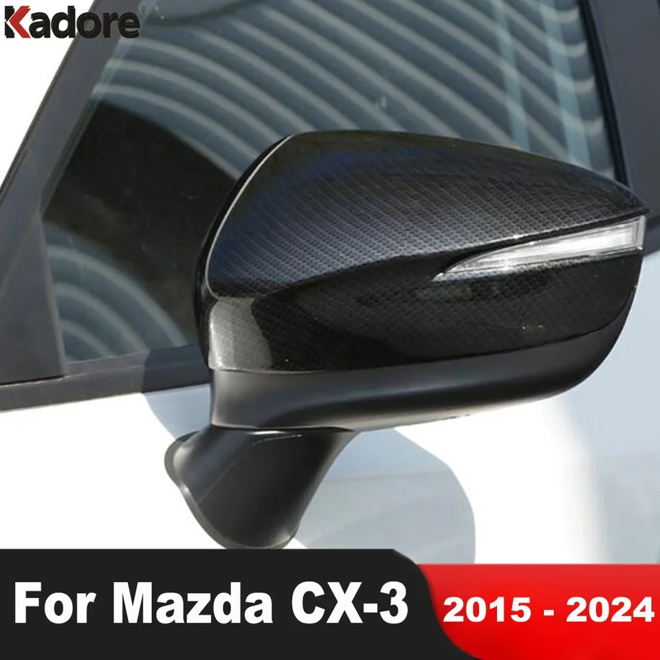 Spiegelkappen Carbon Look Für Mazda CX-3 2016-2017 - Selbstklebend