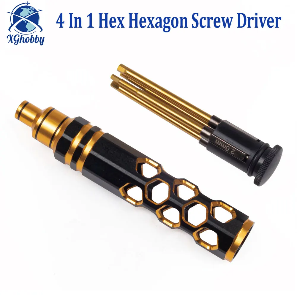 

4 In 1 Hex Screw Driver Screwdriver Set 1.5mm 2.0mm 2.5mm 3.0mm Hexagon Tool For FPV Racing Drone Heli Airplane Car Boat RC Part