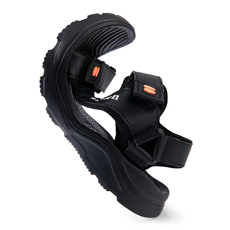 Summer New Large Size Sandals Men's Beach Shoes Soft Sole Sandals Breathable PU Leather Sandals High Quality Clogs Large Size 46