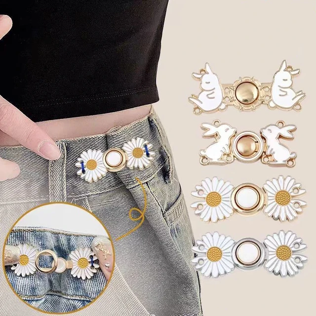 4 Sets Pant Waist Tightener Fashion Pants Clips Waist Tightener Sewing  Buttons Pins for Jeans Dress Too Big Loose DIY Adjustable - AliExpress