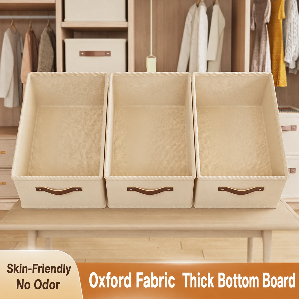 Large Foldable Oxford Fabric Storage Box with Handle