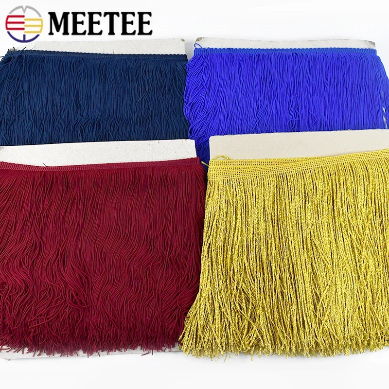 1-5 Metri 20 centimetri Nappa Frangia Per Cucire Abiti Decorazione Nastro Tende Lace Trim Fascia Vestiti Frange Tessuto Accessori FAI DA TE - immagine 2