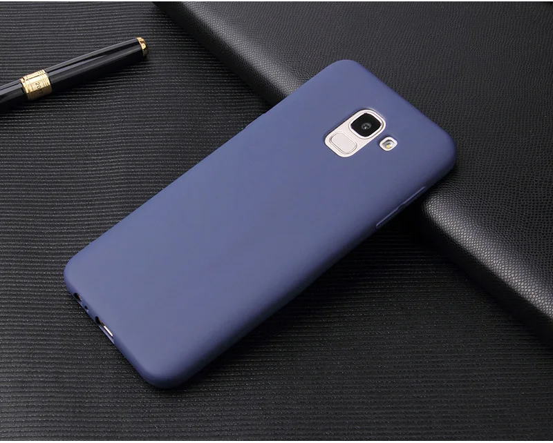 thumbnail image 1 of Matte Case For Samsung Galaxy A6 A8 Plus A9 J6 J8 2018 J4 Plus 2018 S8 S9 S10 S20 Plus S20 Ultra Soft Candy color Silicone Cover, 1 of 5