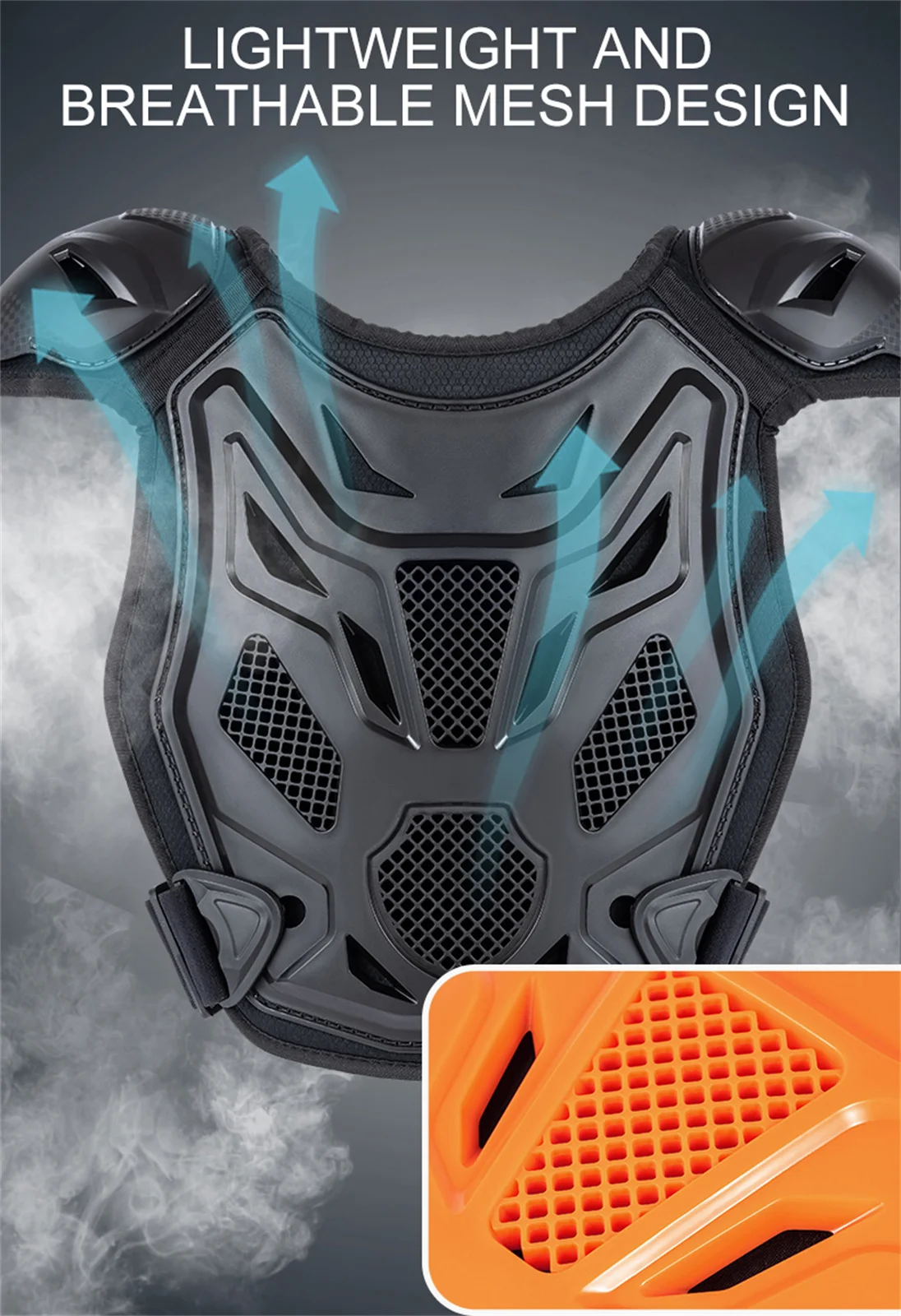 Boys Girls Youth Child Kids Body Protection Motocross Armor Vest Suits Skiing Skating Kid Motorcycle Care Armor Elbow Knee Guard motorcycle armor motorcycle body armor body protector motorcycle armor vest