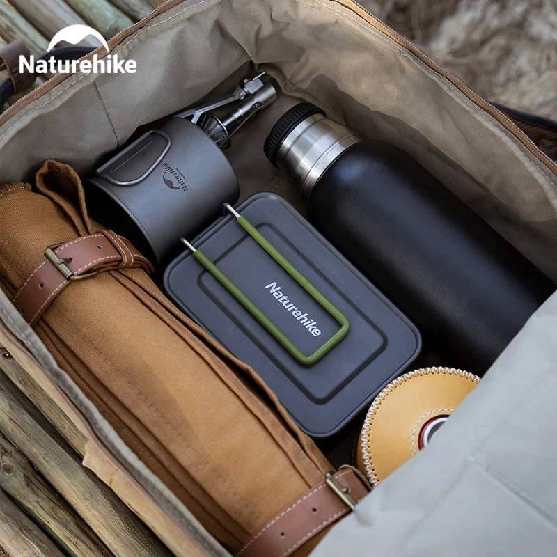 Camping cookware Naturehike 800ML camping lunch boxes folding portable aluminum cookware outdoor dinner box travel hiking picnic bento boxes