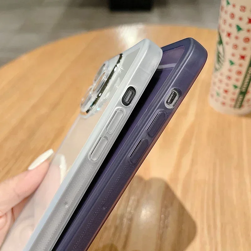 Transparent Shockproof Silicone Case with Camera Lens Protection