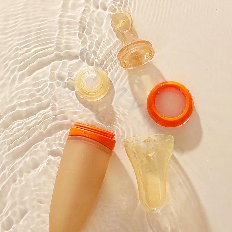 BBET Squeezing Feeding Bottle Silicone Newborn Baby Training Rice Spoon Infant Cerea Food Supplement Feeder Safe Tableware milk bottle,feeding bottle,baby feeding utensils