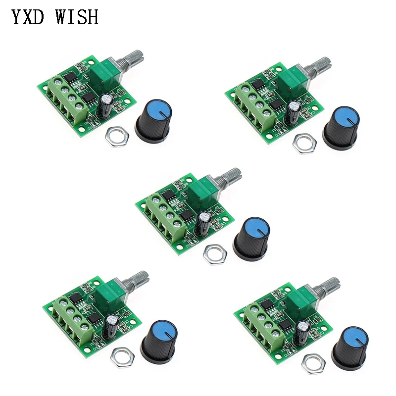 5pcs DC 1.8V 3V 5V 6V 12V 2A PWM Motor Speed Controller Low Voltage Motor Speed Control Switch PWM Adjustable Drive Module
