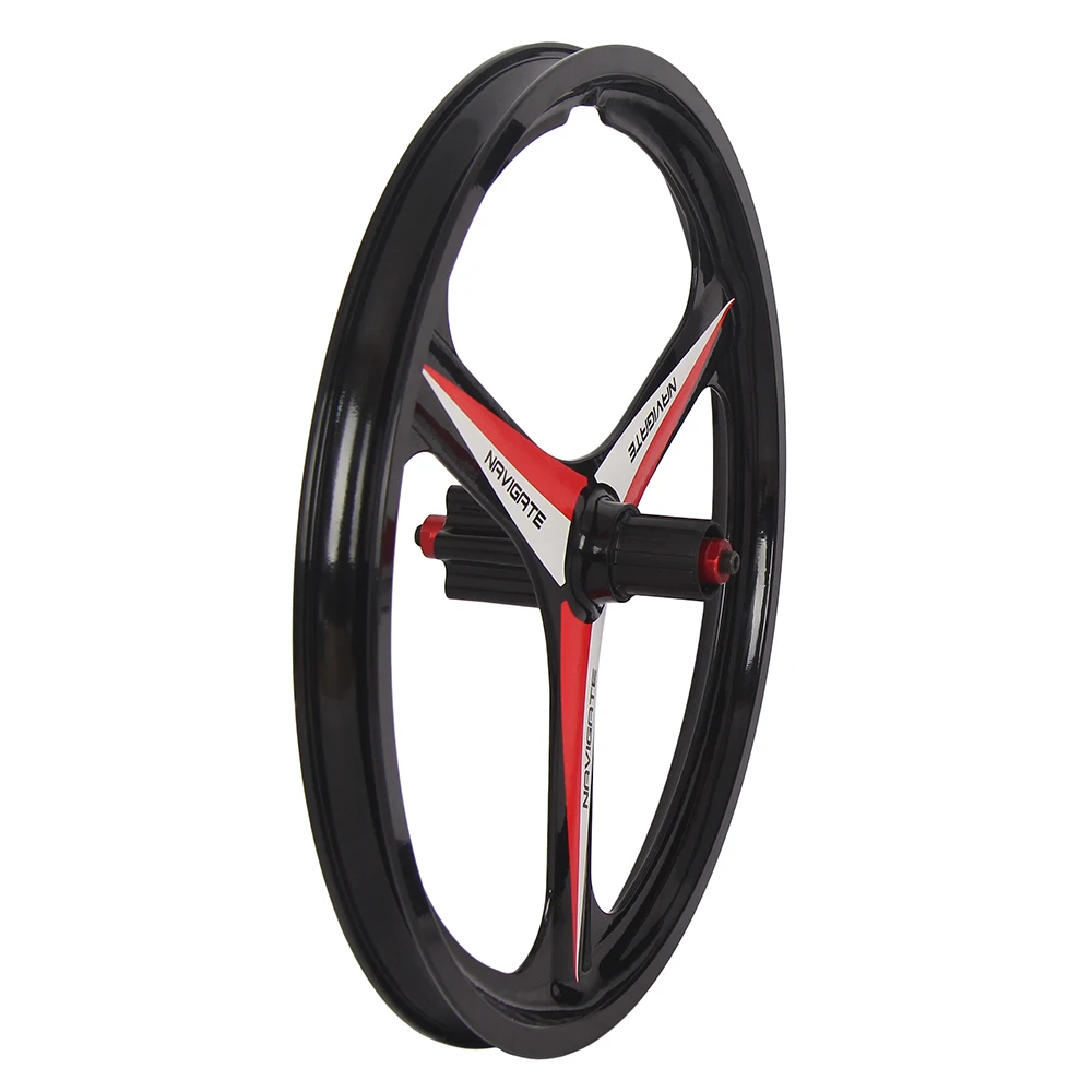 マグネシウム合金製自転車ホイールセット,3スポークホイール,20インチ