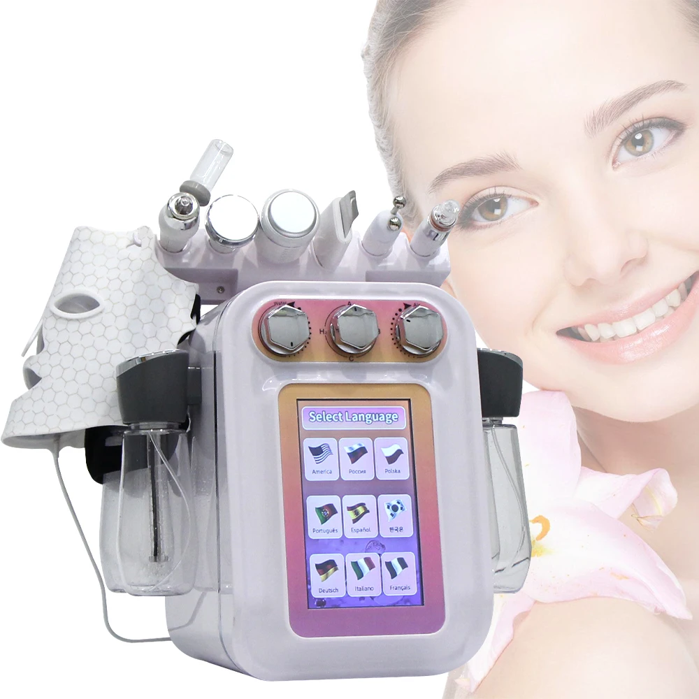 AOKO New 7 in 1 Hydro Dermabrasion Skin Care Beauty Machine Water Oxygen Jet Hydro Diamond Peeling Microdermabrasion Device