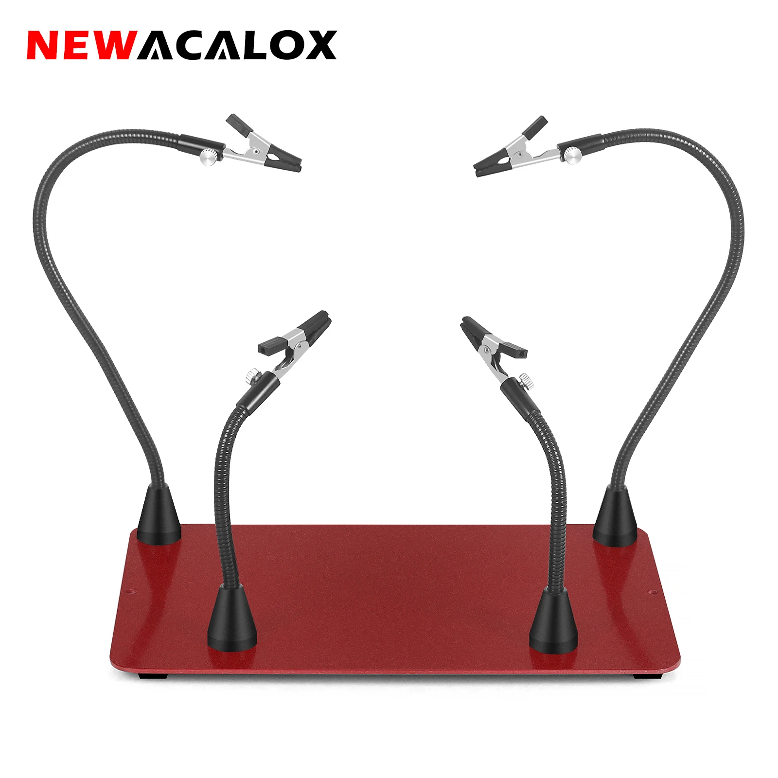 Extra Large Size Iron Plate Magnetic Soldering Third Hand PCB Holder Heat Gun Stand Heavy Duty Welding WorkstationTool NEWACALOX
