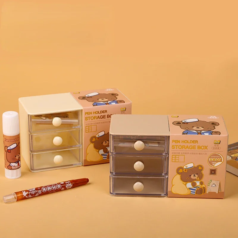 Multifunctional Drawer Pen Holder Storage Box Student Desktop Arrangement with Pencil Holder
