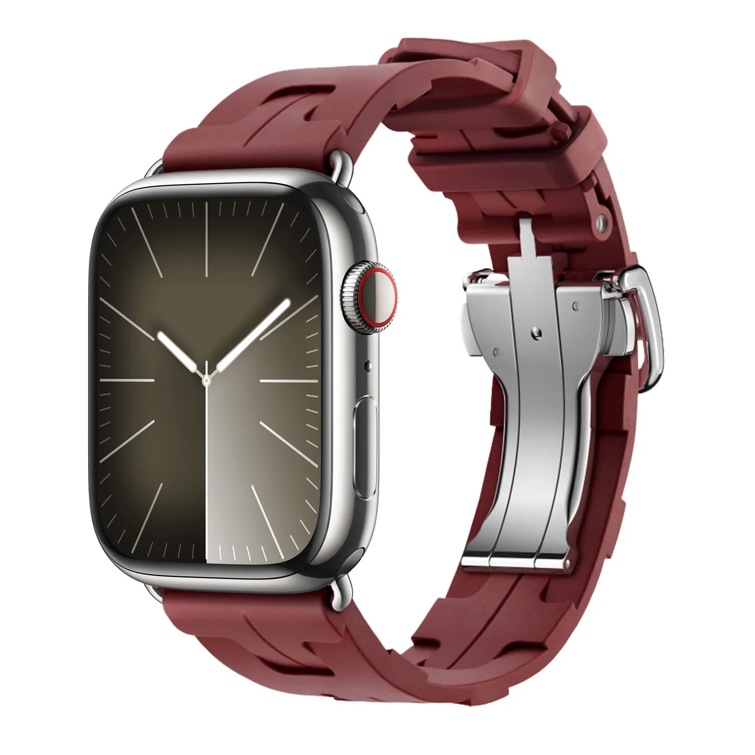 Kilim Single Tour Silicone Watch Strap with Logo and Folding Buckle