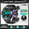 LaNikar Smart Watch AMOLED Display With In-Ear Bluetooth Headset Heart Rate Blood Pressure Oxygen Saturation Monitoring HD Audio 1