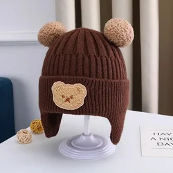 Adorable Bear Ear Winter Knit Baby Hat (Dark Coffee)