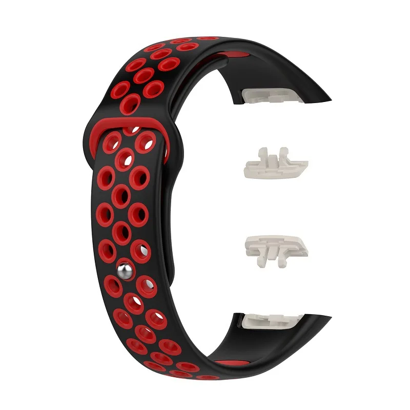 20 Colors Silicone Strap for Huawei Band 6/Honor Band 6 Breathable Replacement Double Color Bracelet for Huawei Band6 Strap 