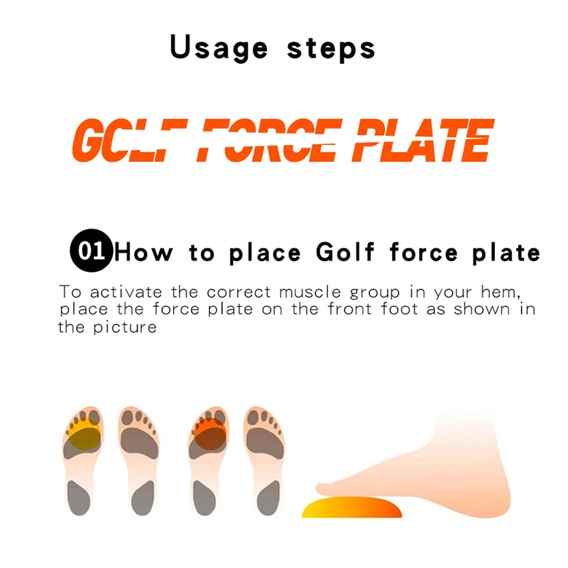 Golf Training Aids 2 Pcs Golf Force Plate Step Pad Rubber Assisted Balance Swing Practice Red Anti-slip Golf Trainer Accessories 5