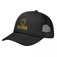 Funny Satoshi Bitcoin Blockchain Trucker Hat Unisex Outdoor Hats Dad Hat Adjustable Snapback Caps Mesh Baseball Cap Washable 1