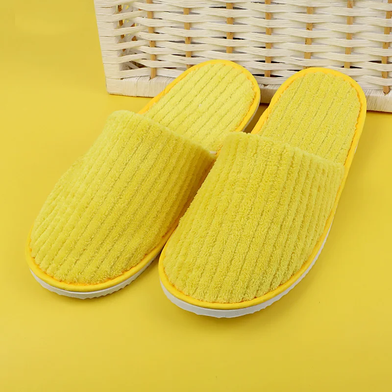 

1 Pairs Fashion Slippers Men Women Hotel Disposable Slides Home Travel Sandals Hospitality Footwear One Size on Sale