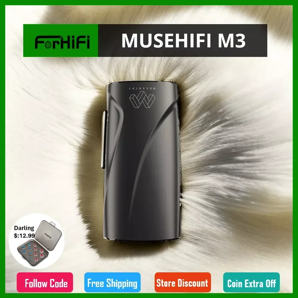 

MUSEHIFI M3 DAC ES9838Q2M DSD256 Headphone Amplifier with Double 3.5mm/4.4mm Support Type-c and Light-ning S12 Bravery Timeless