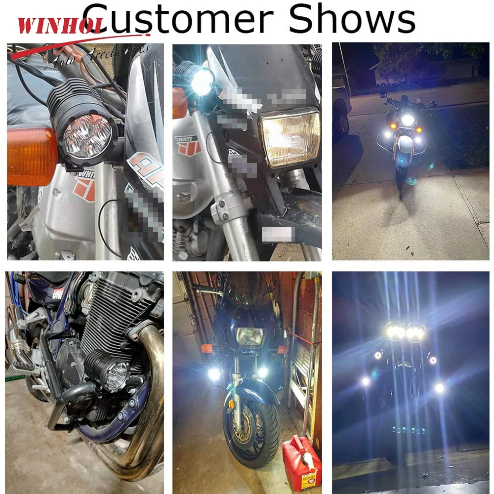 60W Additional Led Headlights 2PCS for Motorcycle Universal Moto Spotlight LED Motorcycle Headlight Auxiliary 12V 24V Car Lamp motorcycle headlight,motorcycle led lights,led motorcycle lights,led lights,motorcycle driving lights