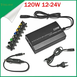 Multifunctiona Laptop Power Supply Car Charger Adapter Computer Adaptor 120W Adjustable Voltage for HP DELL IBM